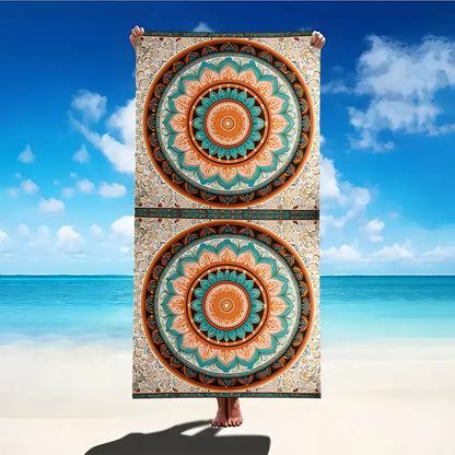 Print Sea Beach Towel Quick-Dry Washable Beach Towels Sandproof Portable Beach Towels  For Travel Swimming Camping Beach