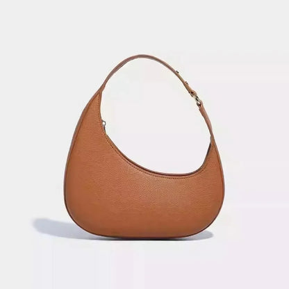 Women's Cervine Shoulder Bag Vegan Leather Top-Handle Handbag Shoulder Bag Cross-borderCrescent Bag Design Handbag Versatile Bag