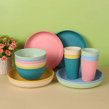 Eco-Friendly Wheat Straw Dinnerware Set