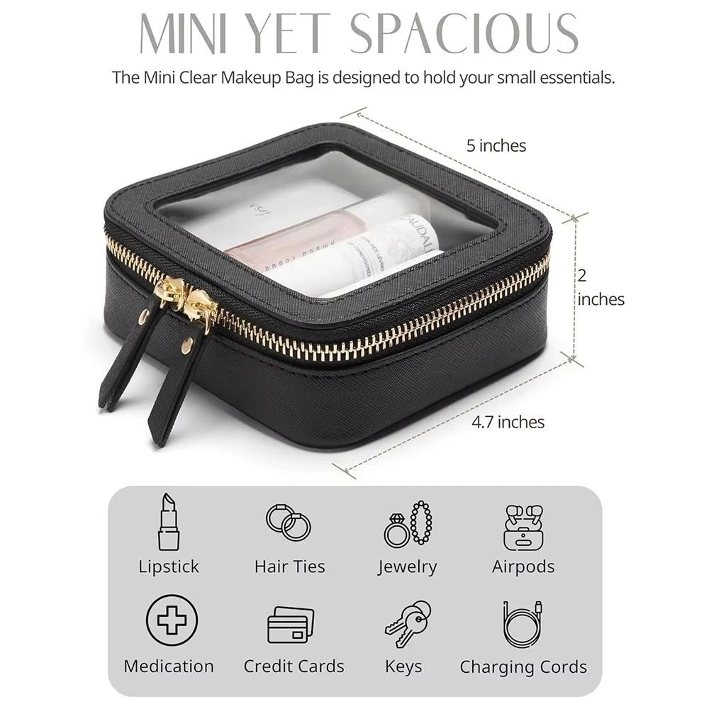 Travel Toiletries Bag Women Transparent Makeup Bags Cosmetic Bags with Zipper Waterproof Wash Bag Large Makeup Bag for Women