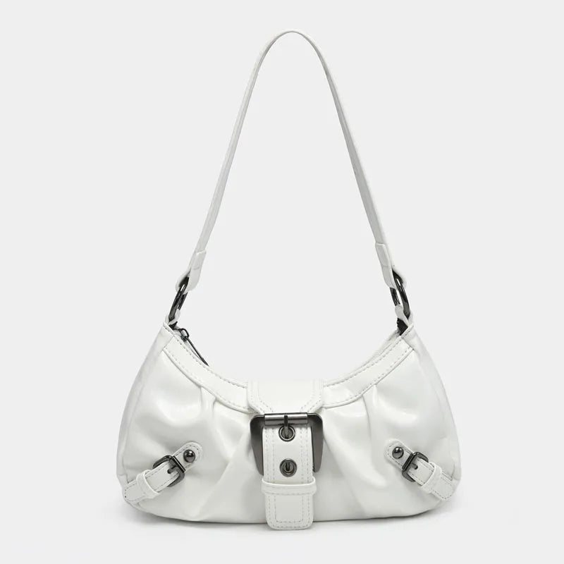 Y2K Punk Style Hobo Bag – Studs & Buckles Shoulder Bag for Women