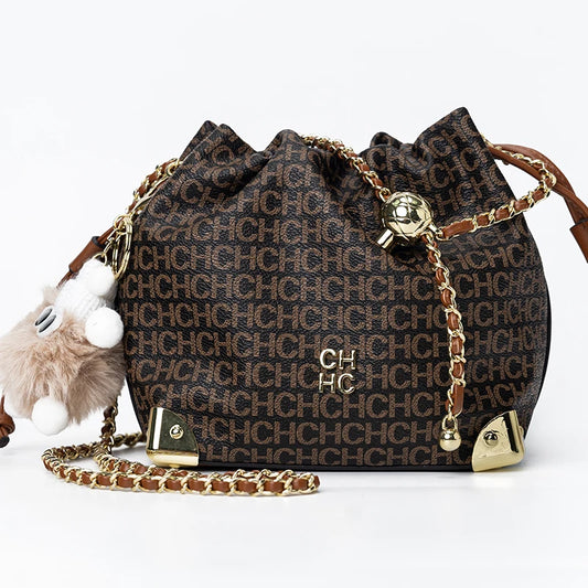 Crossbody High Quality Ladies Light Luxury Chain Bag Adjustable Brand Letter Print Cartoon Pendant Design Unique Popular
