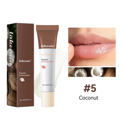 8 Scents Lip Balm Deep Moisturizing Coconut Strawberry Rose Plant Extract Gel Oil Lightening Lip Lines Nourishes Lip Care Makeup