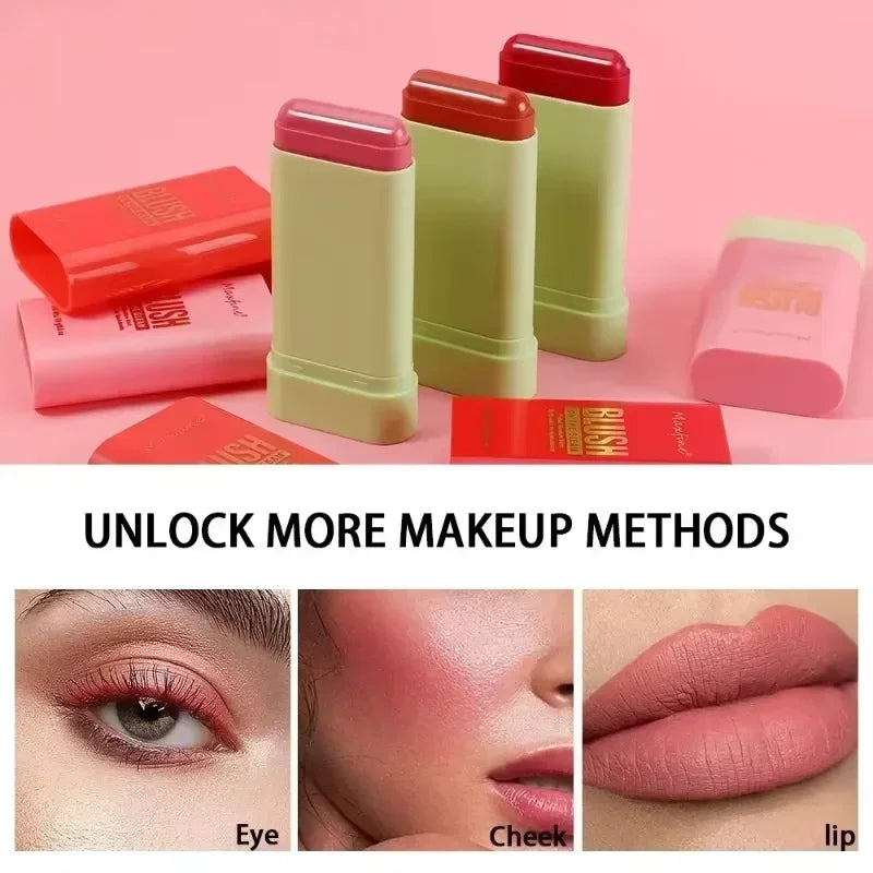 Cheek 3-in-1 Lip Tinted Moistured Blush Stick Silky Brighten Blush Cream Blusher Cosmetics Tubes Matte Contour Cosmetics New
