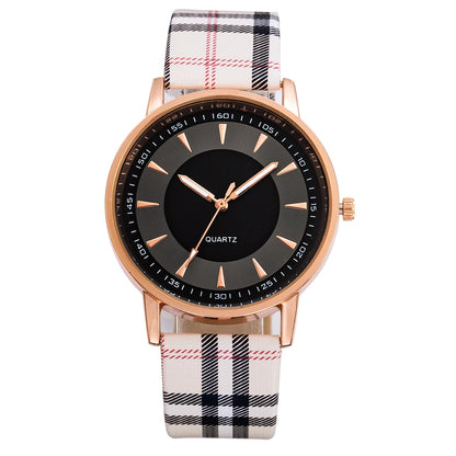 Fashion Casual Women's Quartz Watches Black White Dial Analog Ladies Wristwatch Leather Strap Simple Female Clock Gift for Women