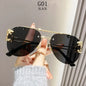 Rimless Sunglasses Women Trendy Luxe Fashion Sunglasses Vintage Glasses