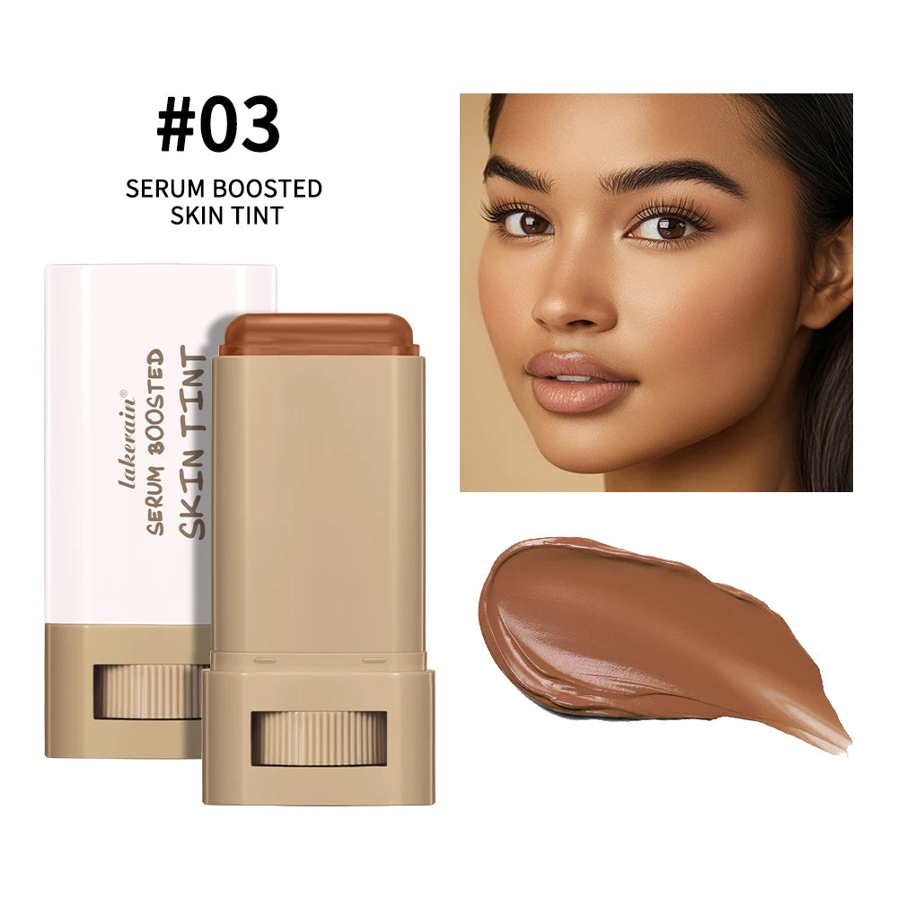 Stick Foundation Balm Serum Boosted Skin Tint Foundation Stick Smooth Plumper Hight Coverage Travel Bronze Foundation Stick