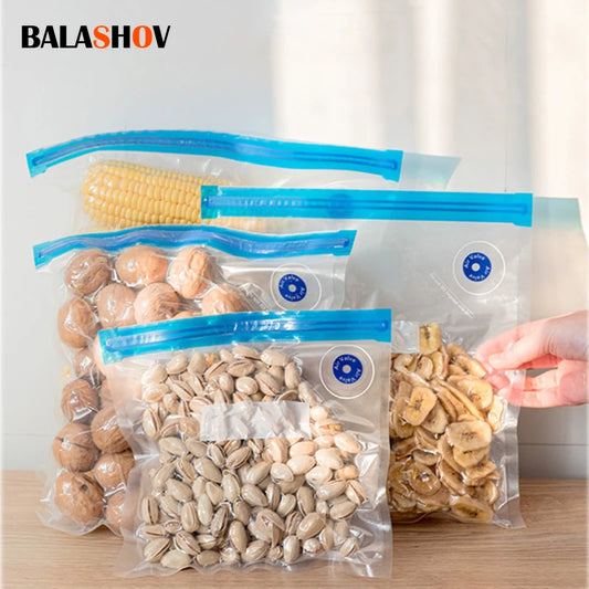 Vacuum Bag Vacuum Zipper Bags Reusable Food Storage Bags For Vacuum Sealer 5pcs / 10pcs lot Food Packer Bags Keep Food Fresh