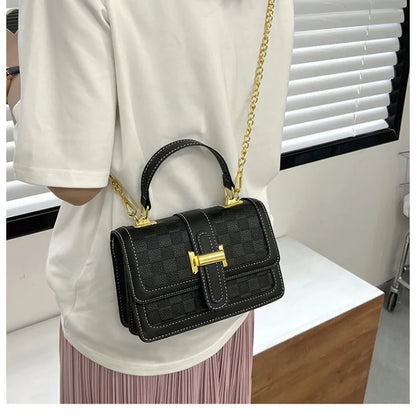 Women's Shoulder Bag Chain Crossbody Bag Fashion Women's Bag Personalized Retro Portable Small Square Bag