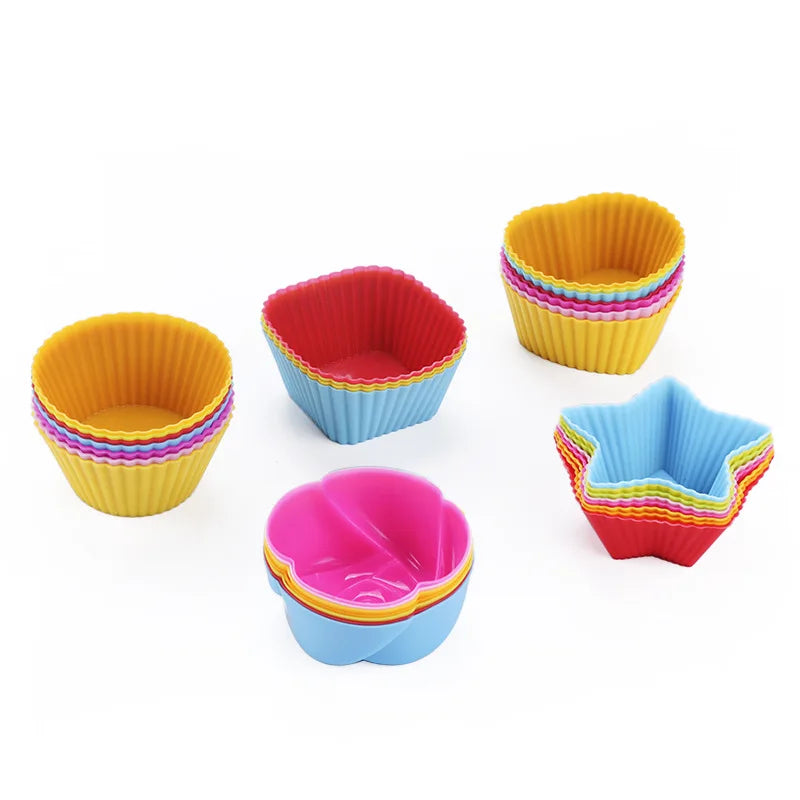 6/12PCS Silicone Muffin Mold