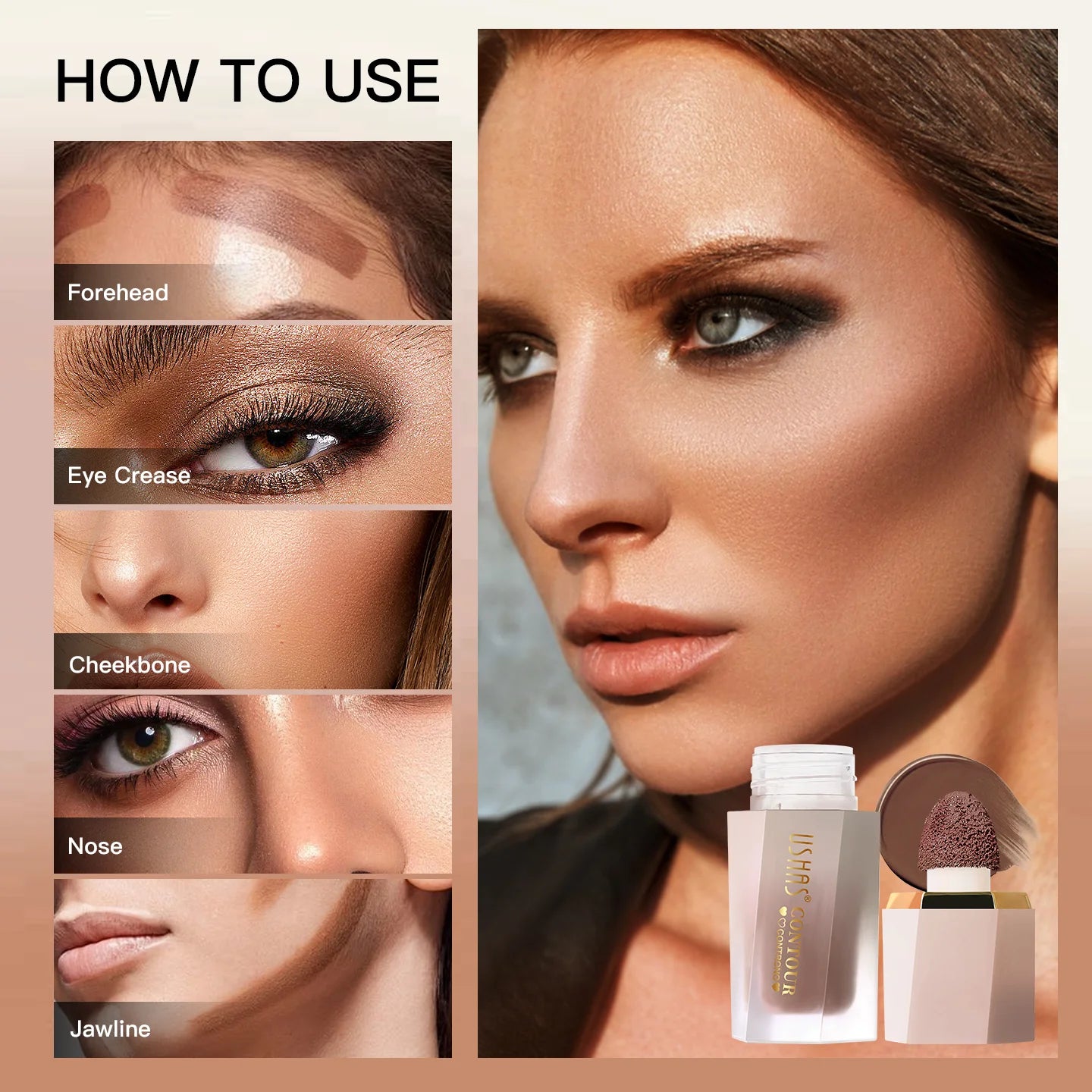 3 Color Sponge Head Concealer Long-lasting Moisturizing Foundation Dark Circles Freckles Acne Liquid Concealer Makeup