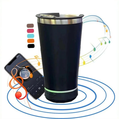 ZIHOTLE Stainless Steel Beer Glass Bluetooth Speaker Portable Coffee Cups Outdoor Car Ice Cup with Bottle Opener Copo Com Som