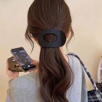 Elegant Bow Shark Clip Fashion Back Of Head Hair Clip Vintage Ponytail Fixed Hairgrips For Woman Simple Hollow Geometry Hairpin