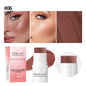 Blush Contour Highlighter Stick for Cheeks Eyes Lip Lightweight Dewy Finish Blush Stick Contour Natural Blusher Stick Makeup Set