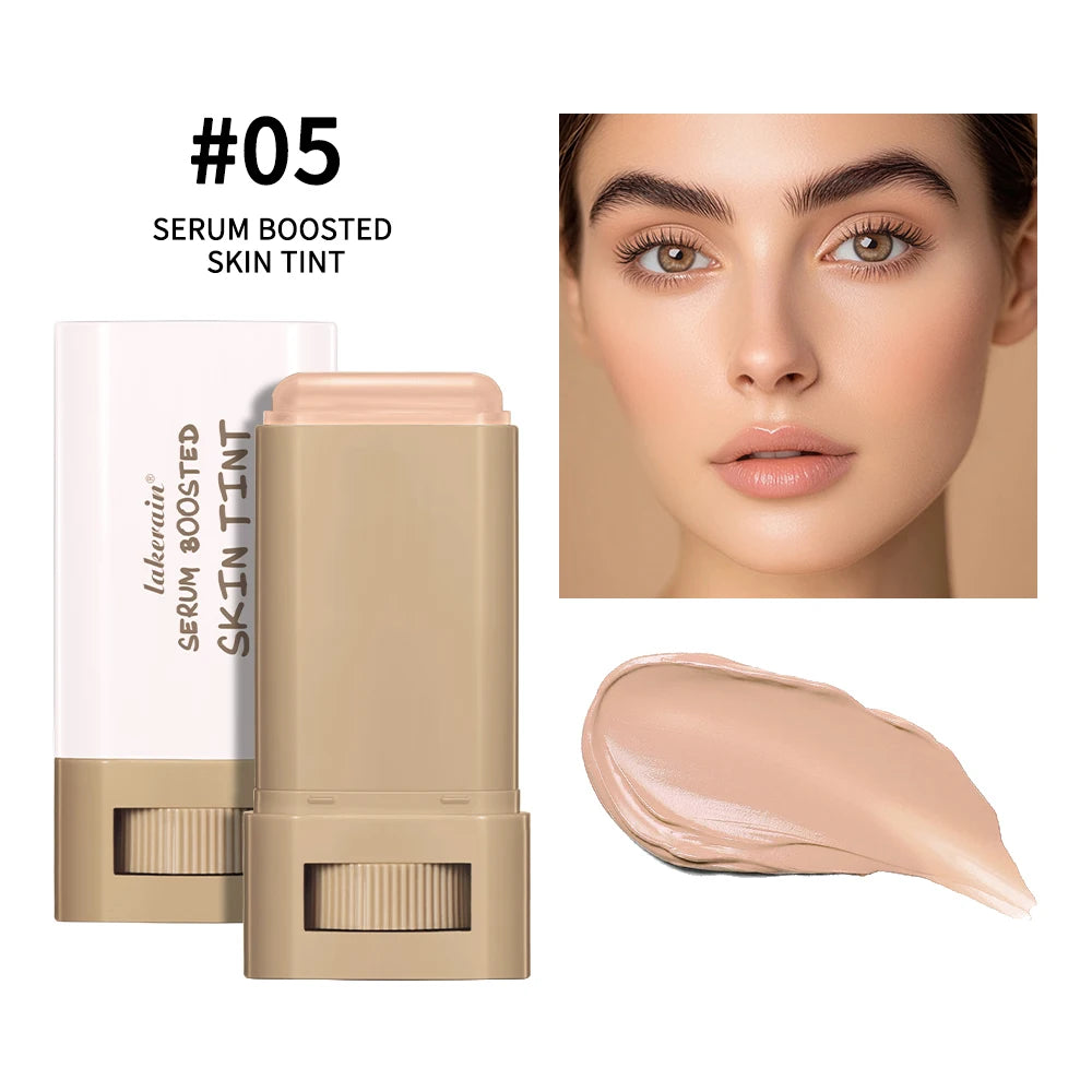 Stick Foundation Balm Serum Boosted Skin Tint Foundation Stick Smooth Plumper Hight Coverage Travel Bronze Foundation Stick