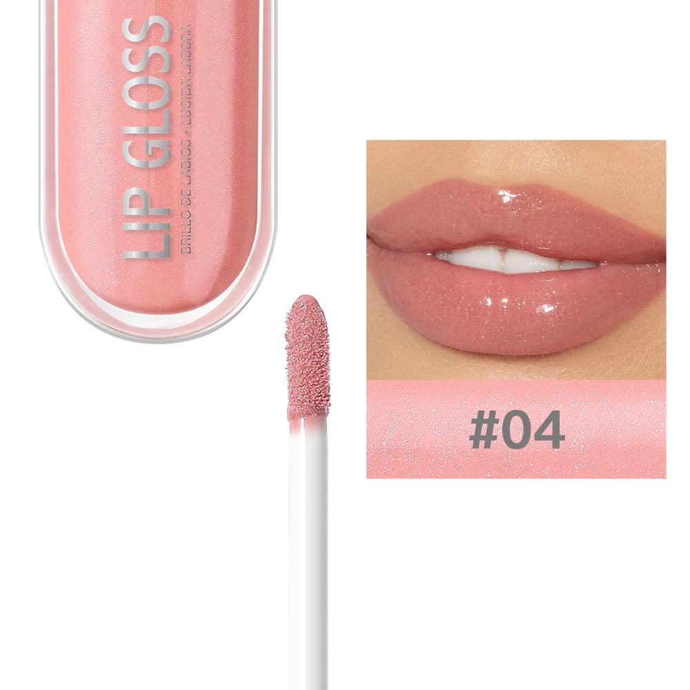 Glitter Lip Gloss Long Lasting Diamond Pearlescent Metallic Liquid Lipstick Moisturizing Lip Glaze Cosmetics