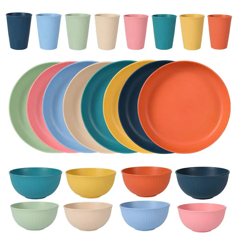 Eco-Friendly Wheat Straw Dinnerware Set