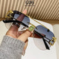 Rimless Sunglasses Women Trendy Luxe Fashion Sunglasses Vintage Glasses
