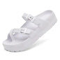 Fashion Thick Sole Slippers For Women Lightweight EVA Beach Shoes With Adjustable Buckle Summer New Orthopedic Slippers