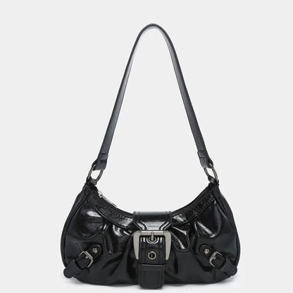 Y2K Punk Style Hobo Bag – Studs & Buckles Shoulder Bag for Women