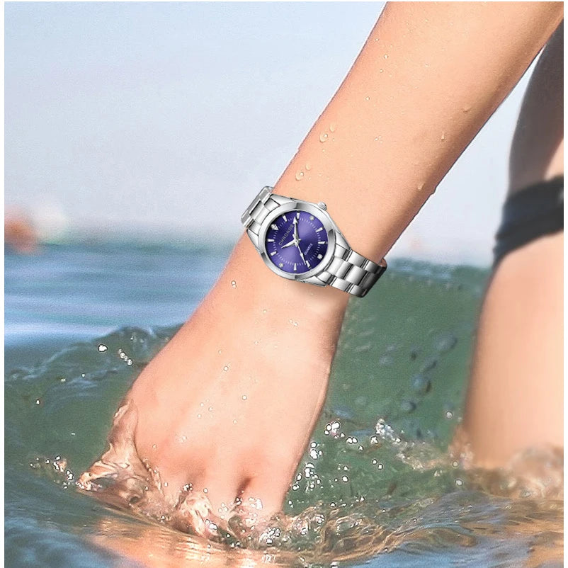 Elegant Women Watch Luxury Ladies Fashion Brand Wristwatch Quartz Movement Stainless Steel Gift for Female Girlfriend