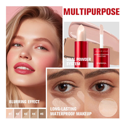 GlideHide Blurring Concealer | Dual Formula Liquid & Balm | Creamy Texture, Dark Circle & Wrinkle Coverage, Long-Lasting