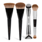 4pcs Makeup Brushes 2pcs Dual-ended Concealing Blush Brushes 2pcs Flat Top Angled Foundation Brushes Kit