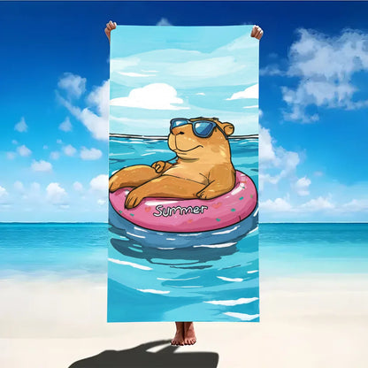 Print Sea Beach Towel Quick-Dry Washable Beach Towels Sandproof Portable Beach Towels  For Travel Swimming Camping Beach