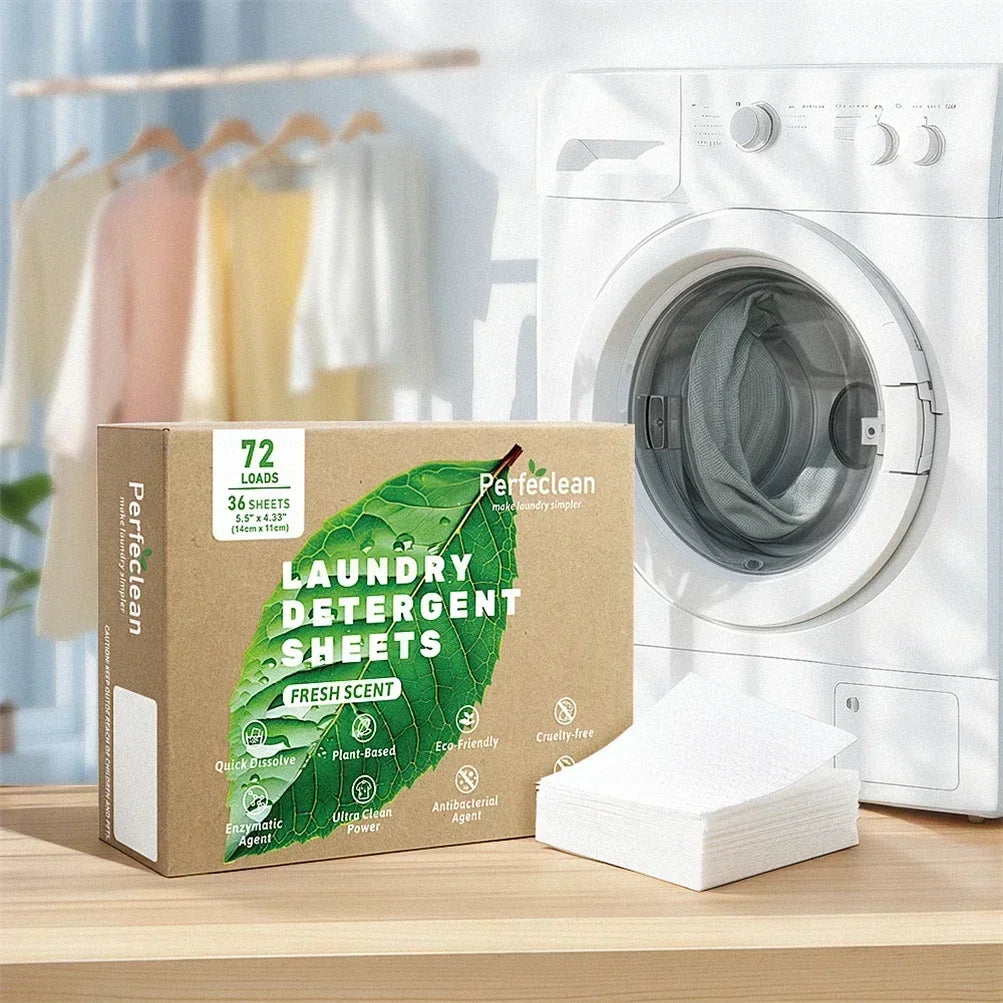 Perfeclean New trending biodegradable eco-strips laundry tablets laundry detergent sheets washing strips detergent