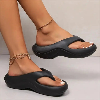 Thick Platform Eva Flip Flops For Women Summer Clip Toe Non Slip Beach Sandals Woman Comfortable Soft Sole Cloud Slippers