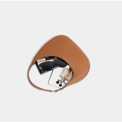 Women's Cervine Shoulder Bag Vegan Leather Top-Handle Handbag Shoulder Bag Cross-borderCrescent Bag Design Handbag Versatile Bag