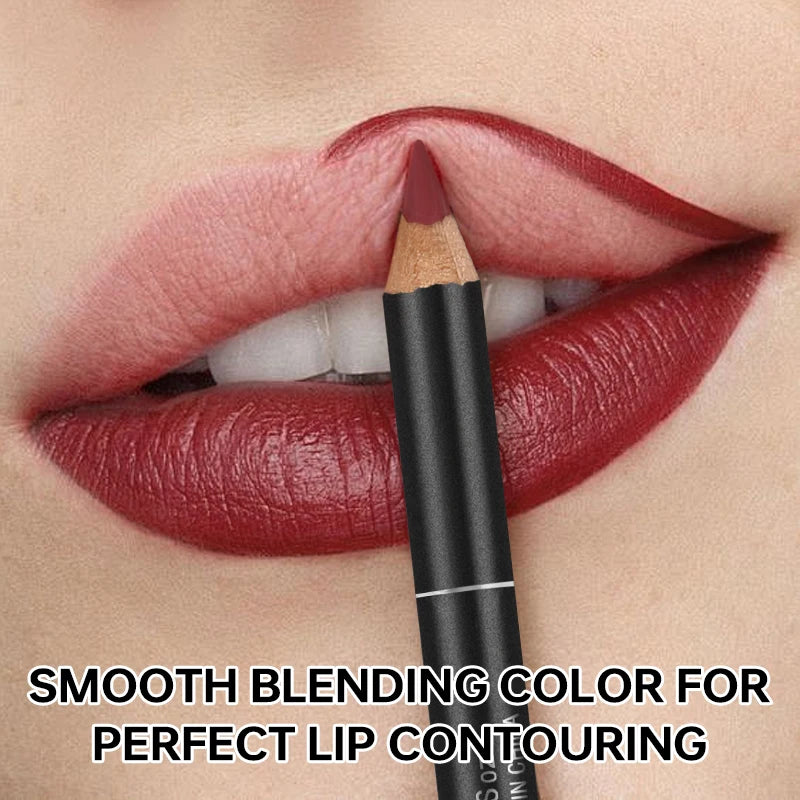 Matte Lip Liner, Long-Lasting, Smooth Application for Perfect Outline & Filling, Versatile Shades for All Skin Types