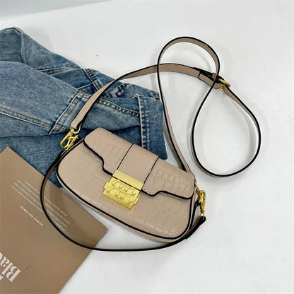 Designer Women's Leather Messenger Bag Elegant Crossbody Shoulder Handbag Luxury Ladies Tote Purse