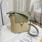 Women Straw Woven Shoulder Bag Crossbody Rattan Tote Casual Bucket Bag Beach Versatile Handbag