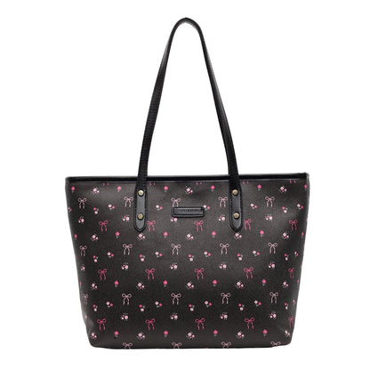 Women PU Simple Carrying Bag Large Capacity Trendy Tote Handbag Zipper Closure Stylish Shoulder Purse Soft Commuting Bag