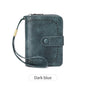 Anti-Theft Brush Bag for Ladies, Oil Wax Leather, Short Purse, European and American Retro, Multi-Function, organ Card Bag