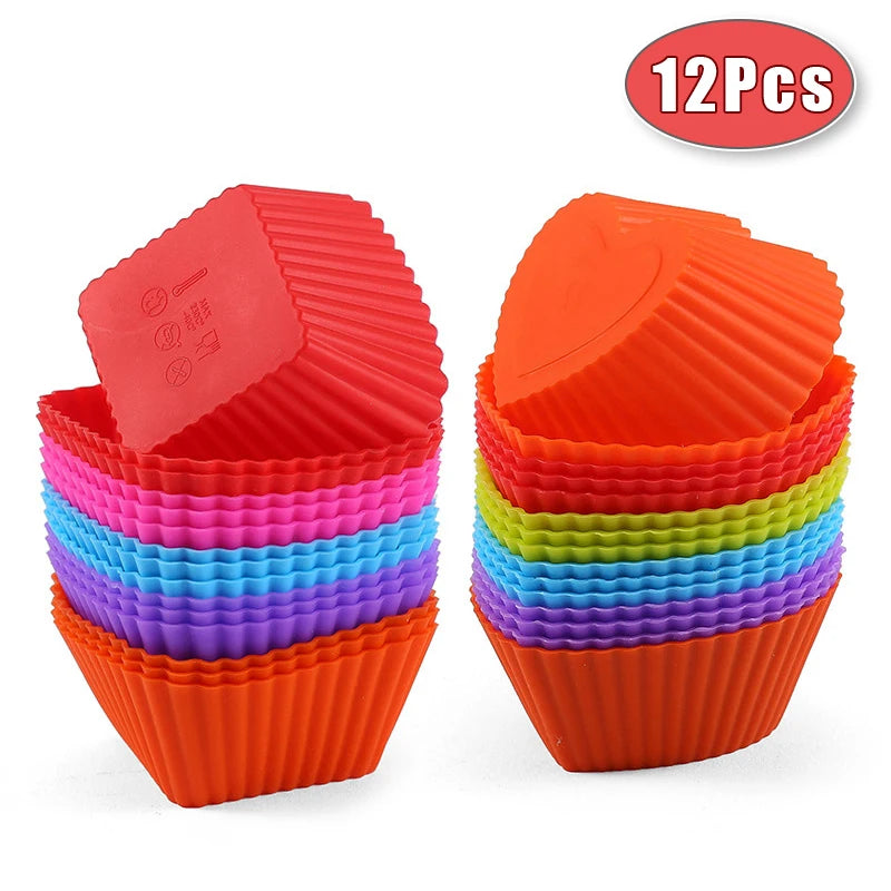 "Silicone Muffin Cupcake Molds"