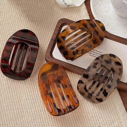 Elegant Bow Shark Clip Fashion Back Of Head Hair Clip Vintage Ponytail Fixed Hairgrips For Woman Simple Hollow Geometry Hairpin