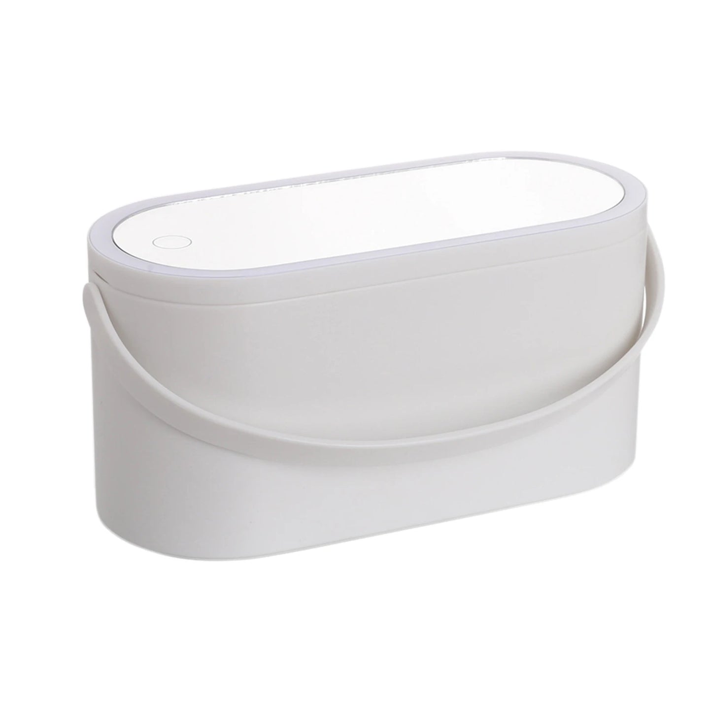 Portable LED Makeup Storage Box – Waterproof Travel Cosmetic Case with Mirror