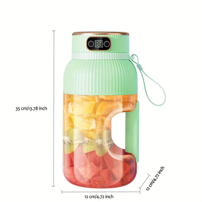 Portable Juicer Blender Cup 40.5oz/1200ml, One Cup And Two Lids (drink Lid And Juicer Lid), Super Large Capacity, Free Silicone Straw And TYPE-C Charging Cable