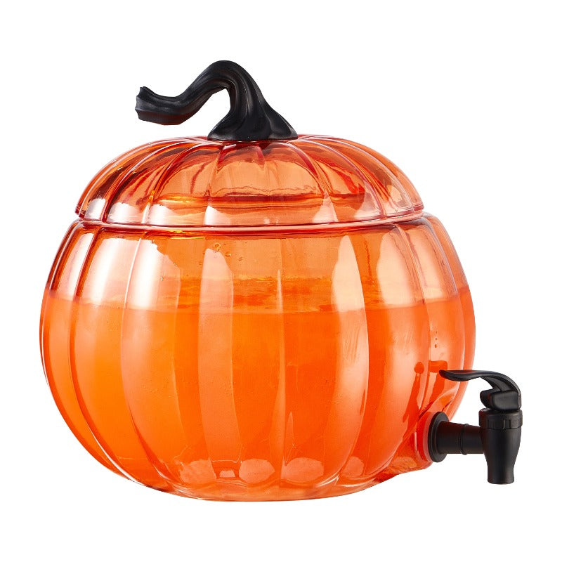 1.5 Gal Orange Pumpkin Glass Dispenser