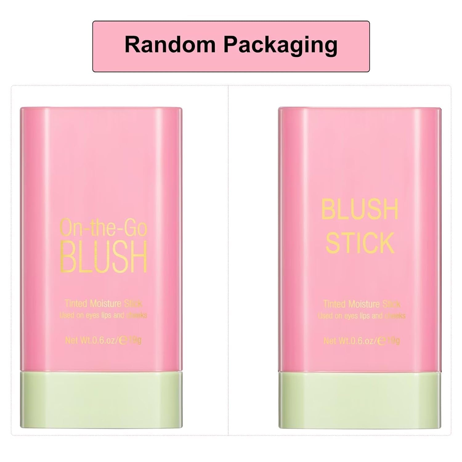 Multi-Use Makeup Blush Stick,Beauty Solid Moisturizer,Waterproof Natural Nude Makeup,Tinted Solid Moisturizer Stick for Eyes Lips Cheek(1#Shy Pink)