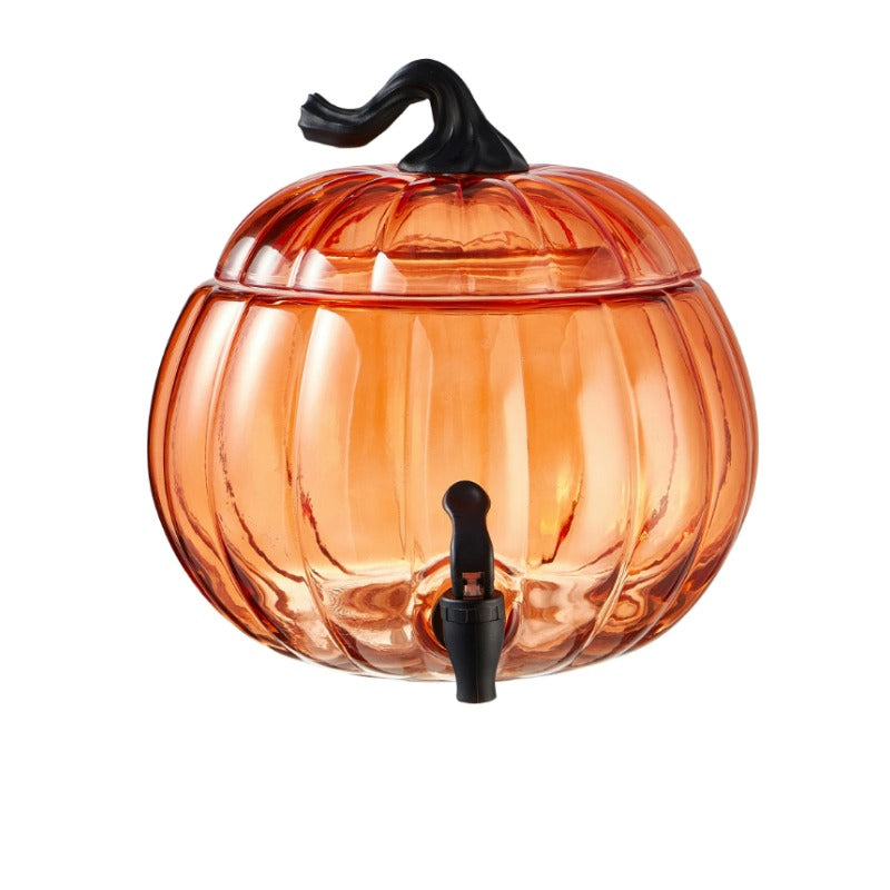 1.5 Gal Orange Pumpkin Glass Dispenser