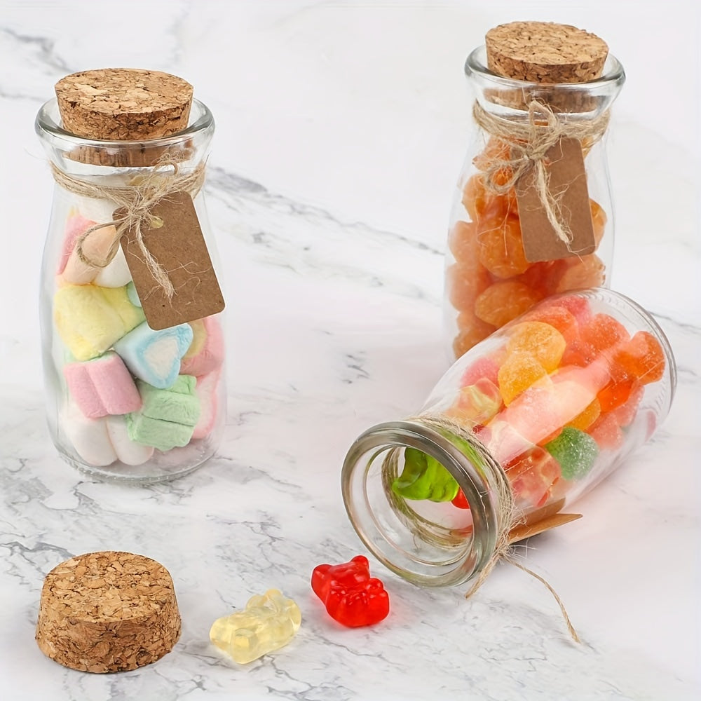 12pcs 3.4oz Small Glass Jars with Lids – 100ml Candy Jars, Potion Bottles with Cork, Mini Herb Jars, Perfect for Party Favors, Halloween Decor & Wedding Gifts